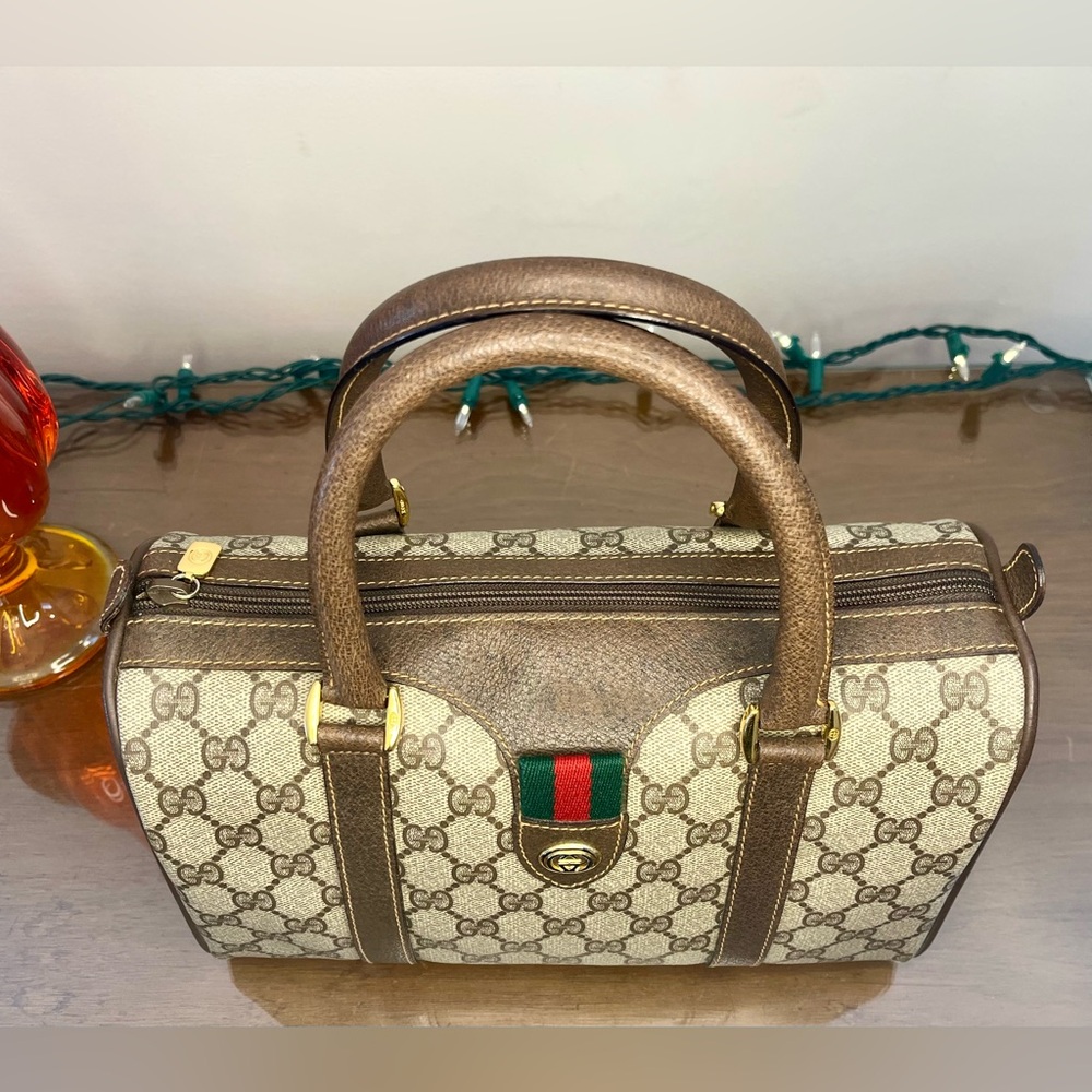 SOLD: Vintage Gucci Sherry Line Boston Bag Authentic 1980’s w/Dust Cover - Picture 9 of 17
